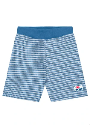 Kyly - Bermuda Infantil Menino Listras Azul - KYLY