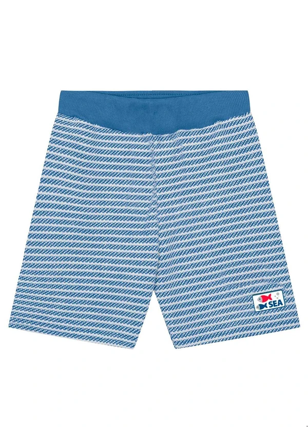 Kyly - Bermuda Infantil Menino Listras Azul