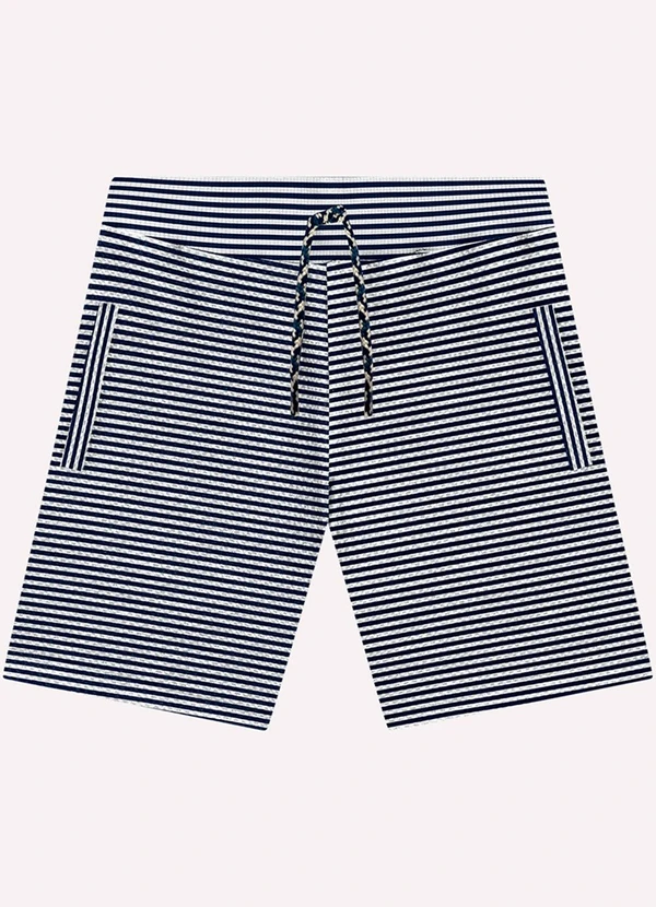 Milon - Bermuda Infantil Menino Listras Milon Azul 3