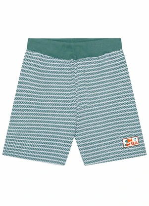 Kyly - Bermuda Infantil Menino Listras Verde - KYLY
