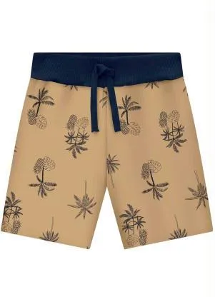 Milon - Bermuda Infantil Menino Marrom - MILON