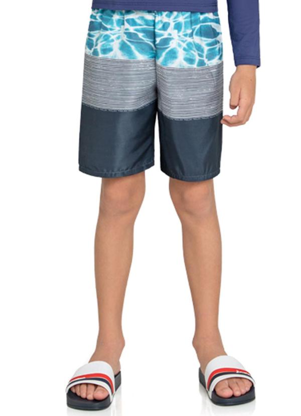 Marlan - Bermuda Infantil Menino Microfibra Azul