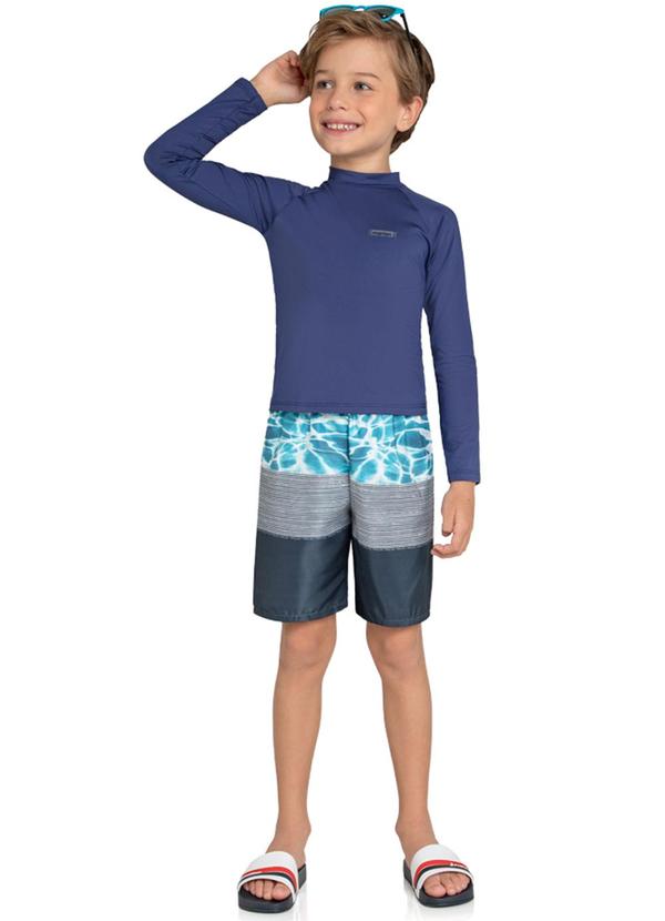 Marlan - Bermuda Infantil Menino Microfibra Azul 2