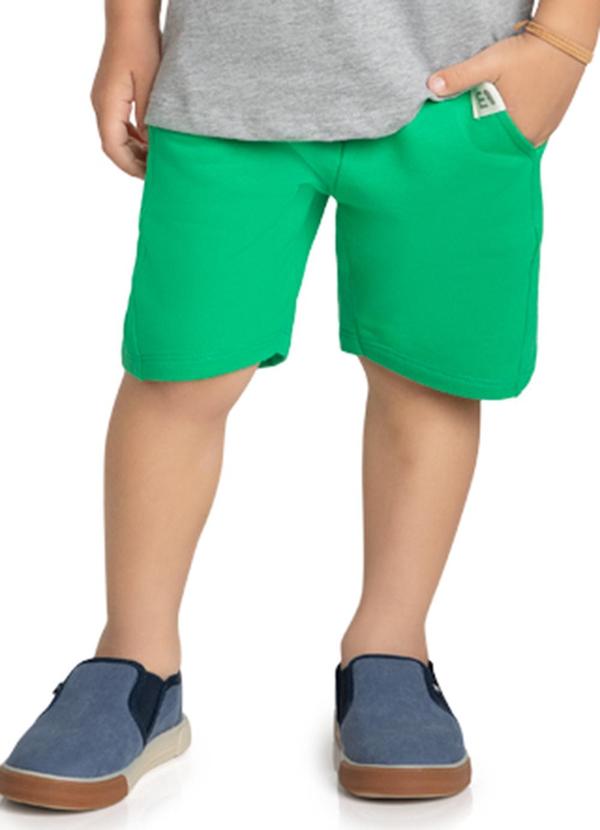 Marlan - Bermuda Infantil Menino Moletinho Verde