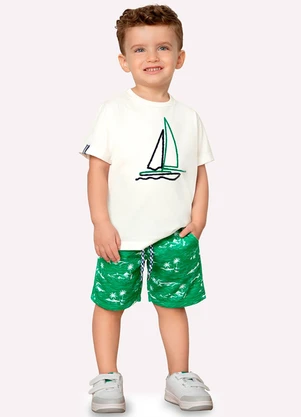 Bermuda Infantil Menino Praia Milon (Verde) - MILON