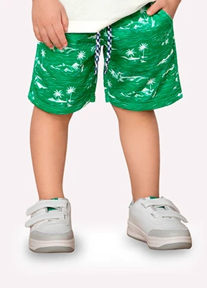 Bermuda Infantil Menino Praia Milon (Verde) - MILON