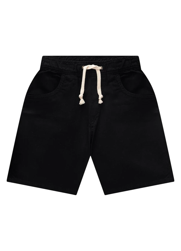 Milon - Bermuda Infantil Menino Preto 3