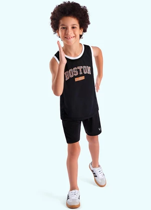 Ddk - Bermuda Infantil Menino Preto - DDK