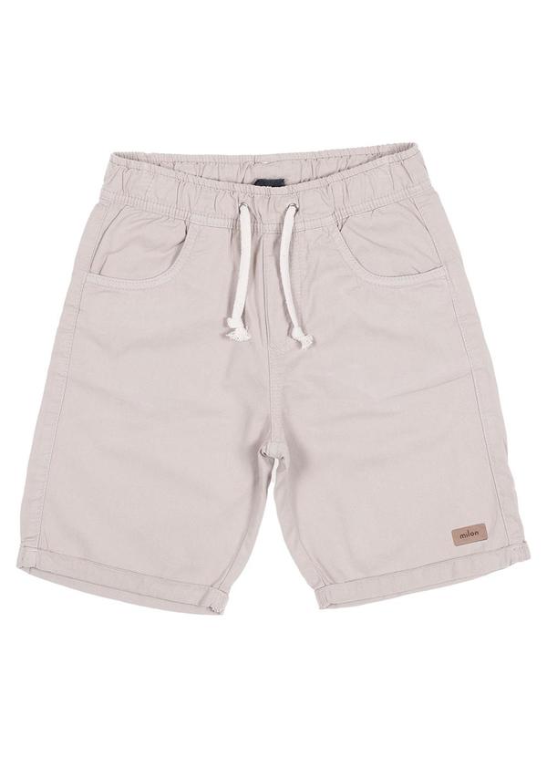 Milon - Bermuda Infantil Menino Sarja Bege