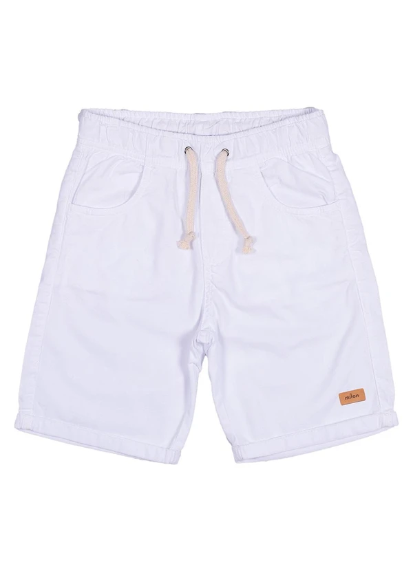 Milon - Bermuda Infantil Menino Sarja Branco