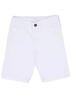 Milon - Bermuda Infantil Menino Sarja Branco - MILON