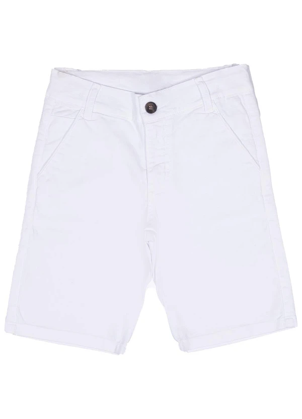 Milon - Bermuda Infantil Menino Sarja Branco