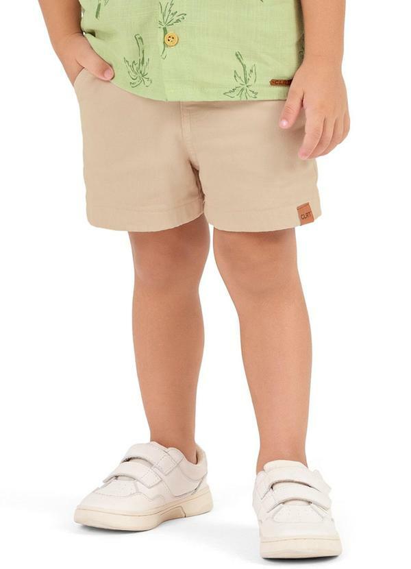Colorittá - Bermuda Infantil Menino Sarja Colorittá Bege
