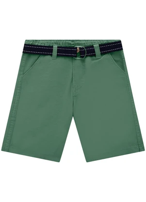 Milon - Bermuda Infantil Menino Sarja Verde - MILON