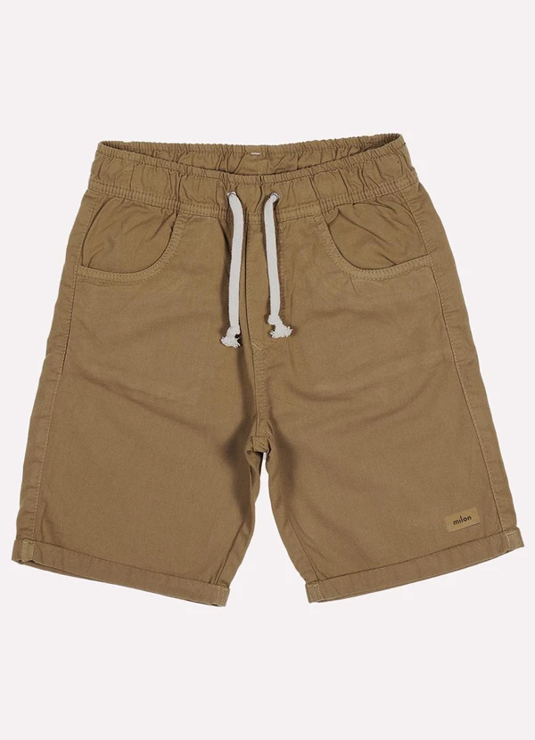 Milon - Bermuda Infantil Menino Sarja Marrom