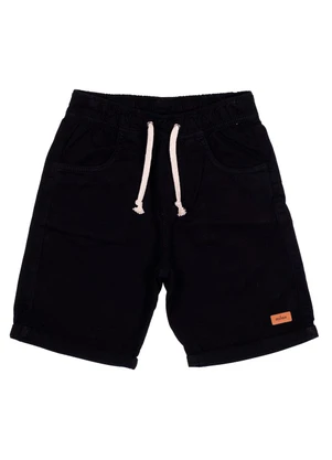 Milon - Bermuda Infantil Menino Sarja Preto - MILON