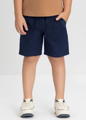 Bermuda Infantil Menino Sobrepostos Up Baby Azul - UP BABY