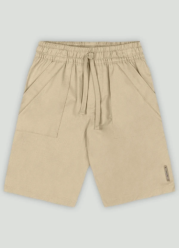 Up Baby - Bermuda Infantil Menino Sobrepostos Up Baby Bege