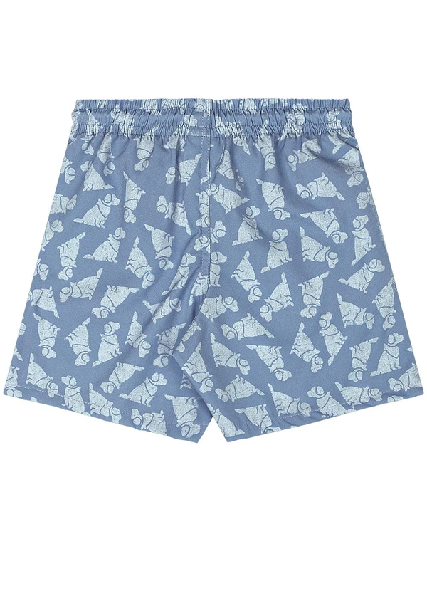 Quimby - Bermuda Infantil Microfibra Tropical Azul 4