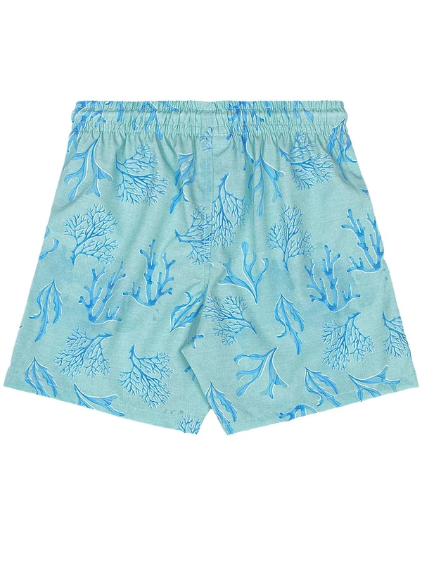 Quimby - Bermuda Infantil Microfibra Tropical Azul 4