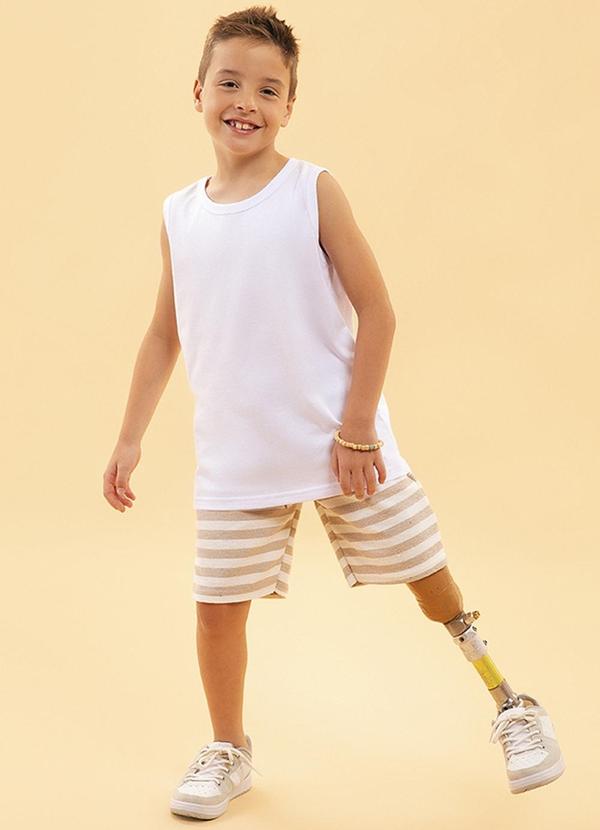 Soft Bonni - Bermuda Infantil Moletinho Bege 5