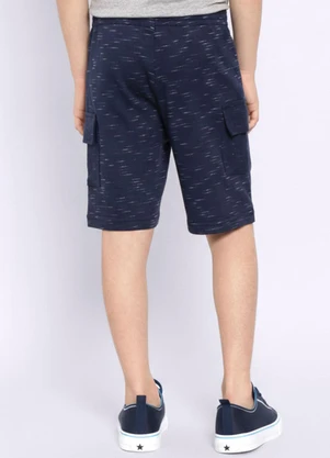Torra - Bermuda Infantil Moletinho Bolso Cargo Marinho - TORRA