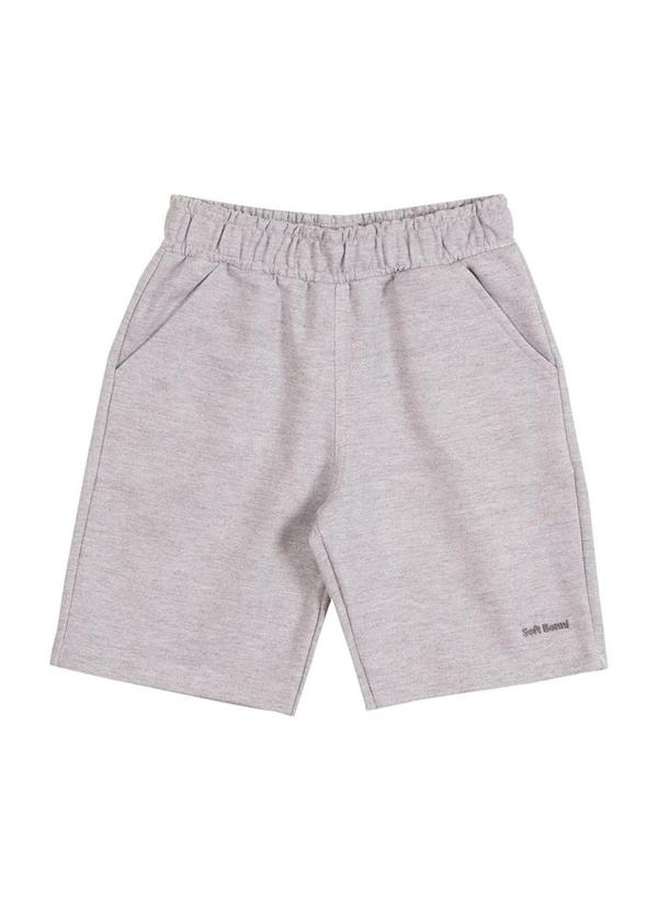 Soft Bonni - Bermuda Infantil Moletinho Cinza