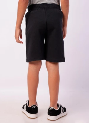 Torra - Bermuda Infantil Moletinho Pantera Negra Preta - TORRA