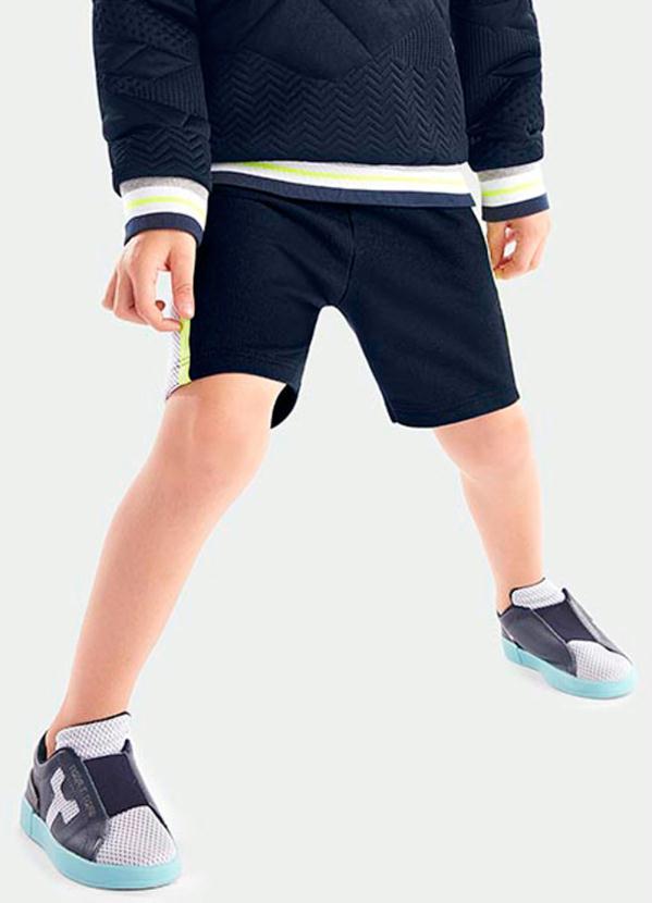 Tigor T Tigre - Bermuda Infantil Moletom Azul