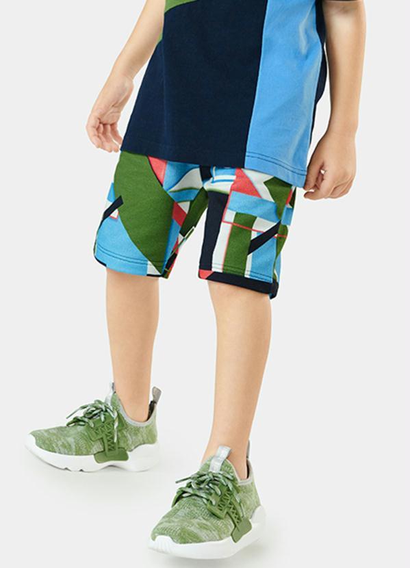 Tigor T Tigre - Bermuda Infantil Moletom Azul