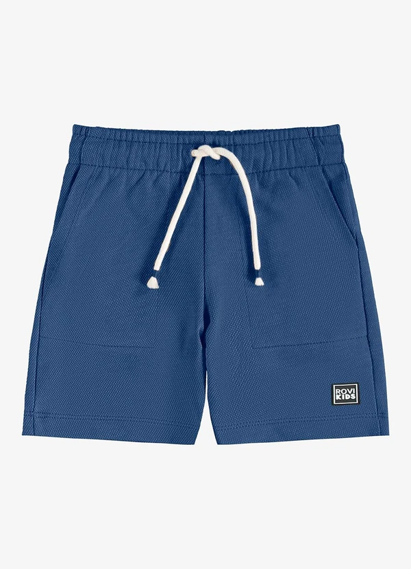 Rovi Kids - Bermuda Infantil Moletom Azul