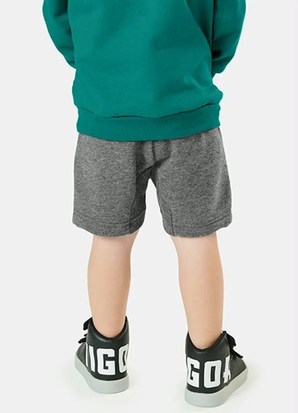 Tigor T Tigre - Bermuda Infantil Moletom Cinza 2