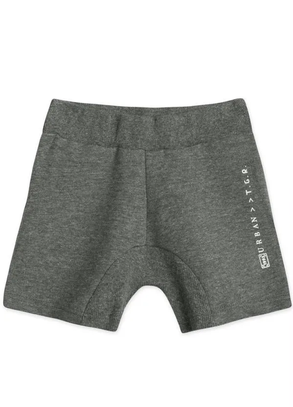 Tigor T Tigre - Bermuda Infantil Moletom Cinza 5