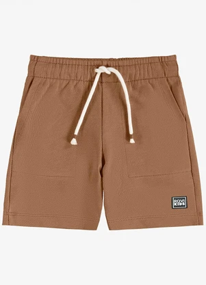 Rovi Kids - Bermuda Infantil Moletom Marrom - ROVI KIDS