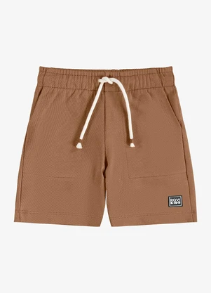 Rovi Kids - Bermuda Infantil Moletom Marrom - ROVI KIDS