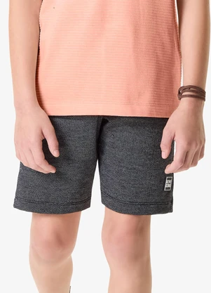 Rovi Kids - Bermuda Infantil Moletom Preto - ROVI KIDS
