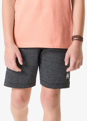 Rovi Kids - Bermuda Infantil Moletom Preto - ROVI KIDS