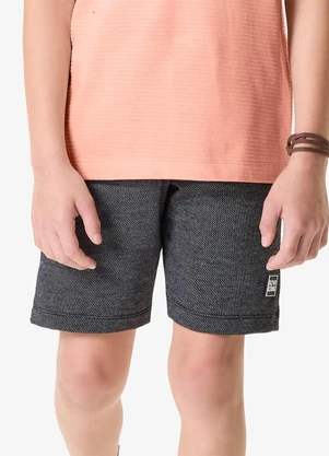Rovi Kids - Bermuda Infantil Moletom Preto - ROVI KIDS