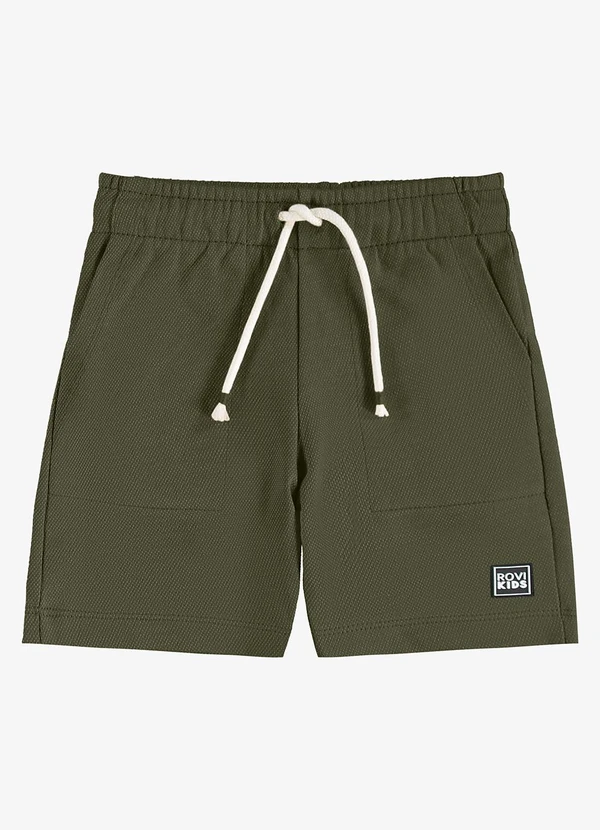 Rovi Kids - Bermuda Infantil Moletom Verde