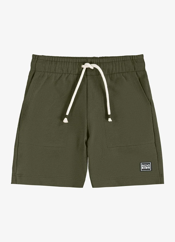 Rovi Kids - Bermuda Infantil Moletom Verde