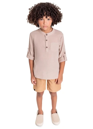 Quimby - Bermuda Infantil para Menino Amarelo - QUIMBY