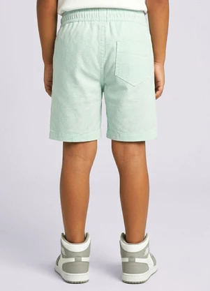 Torra - Bermuda Infantil Reta Algodão com Bolsos Verde - TORRA