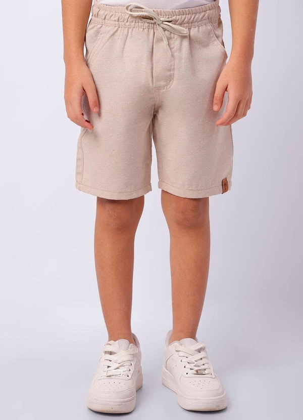 Torra - Bermuda Infantil Reta com Bolsos Bege