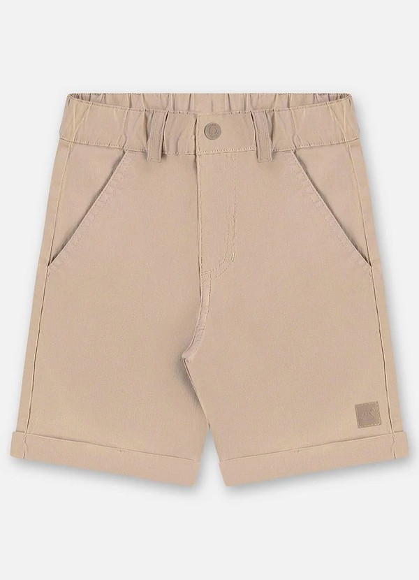 Up Baby - Bermuda Infantil Sarja com Elastano Bege 3