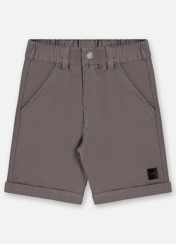 Up Baby - Bermuda Infantil Sarja com Elastano Cinza 3