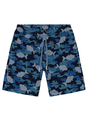 Trick Nick - Bermuda Infantil Trick Nck Azul - TRICK NICK