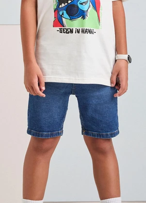 Youccie - Bermuda Jeans Azul Básica Azul - YOUCCIE