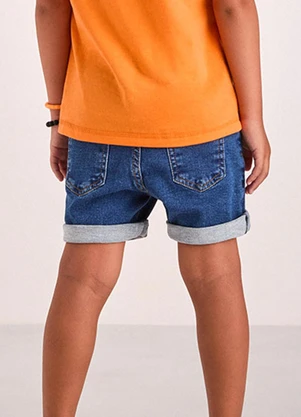 Youccie - Bermuda Jeans Azul Básica Azul - YOUCCIE