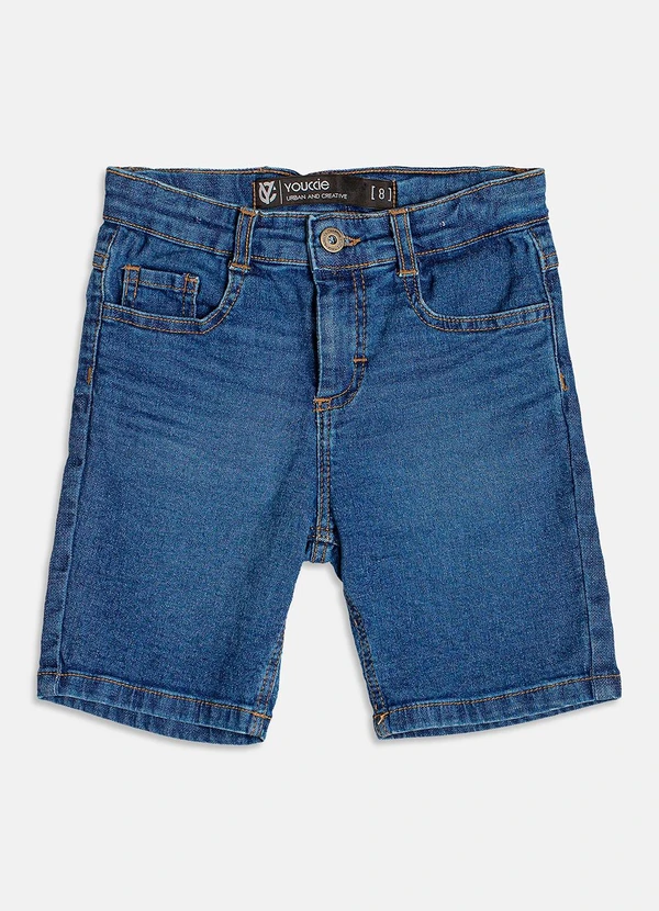 Youccie - Bermuda Jeans Azul Básica Azul 5