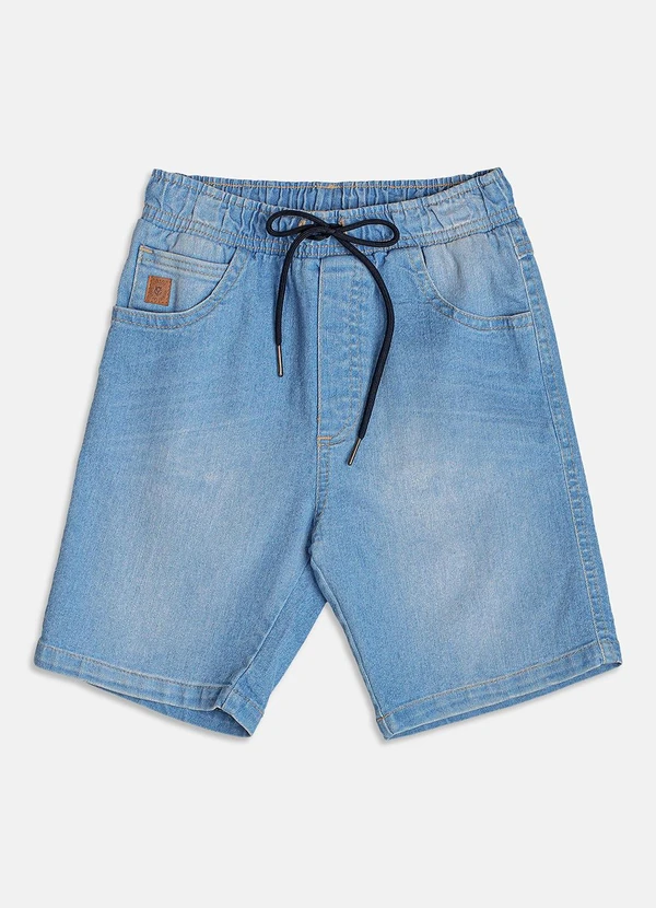 Youccie - Bermuda Jeans Azul com Cadarço Azul 5